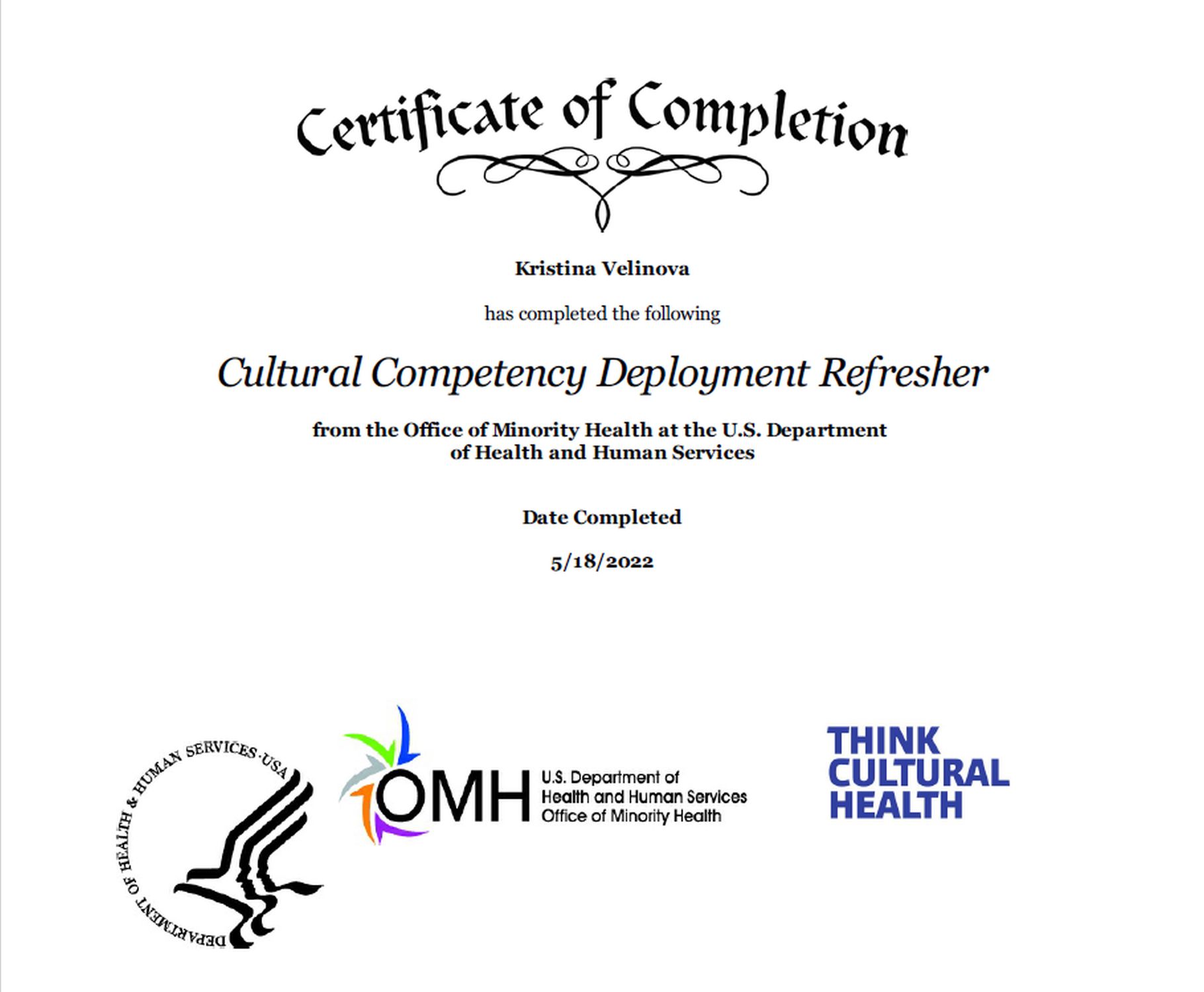 Certificate